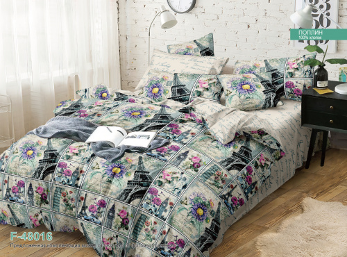 КПБ Поплин на резинке Арт. F-48016